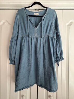 Madewell Light Denim Tunic Dress